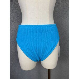 Bleu Rod Beattie Women's Textured High-Waist Bikini Bottom Size 8 Blue NWT's.